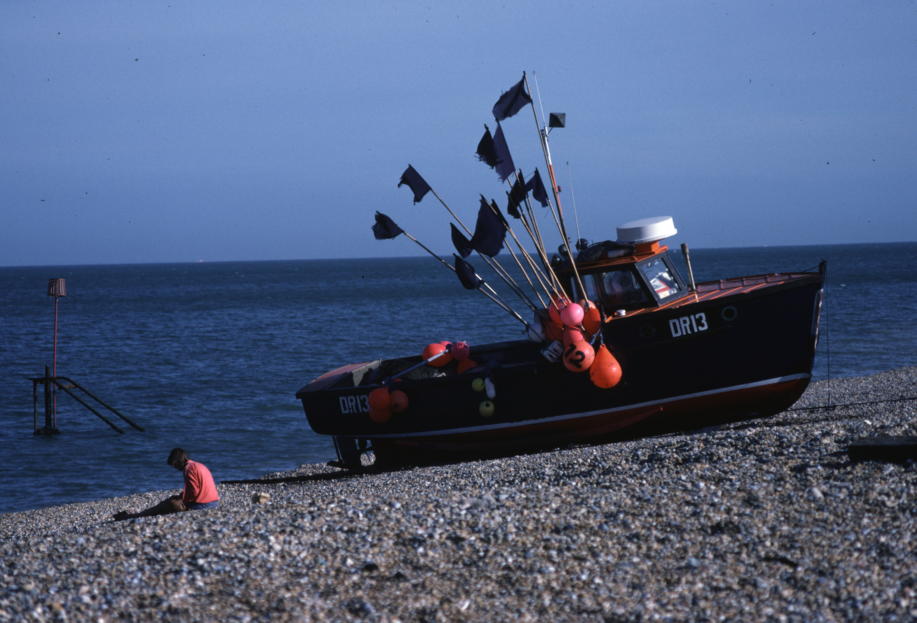 Am Strand von Deal in Kent, 1984